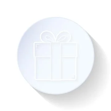 Giftbox thin lines icon Stock Illustration