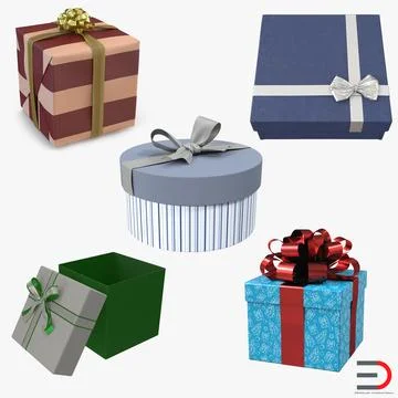 Giftboxes Collection 3D Model