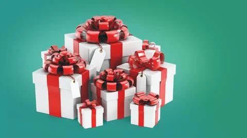 Giftboxes isolated on white Stock Illustration