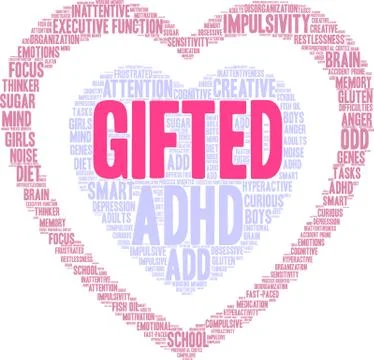Gifted Word Cloud Ilustração Stock