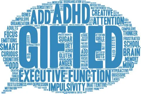 Gifted Word Cloud Illustrazione stock
