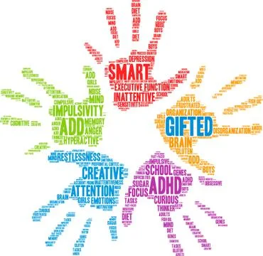 Gifted Word Cloud 스톡 일러스트