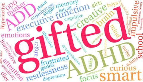 Gifted Word Cloud Stock Illustration