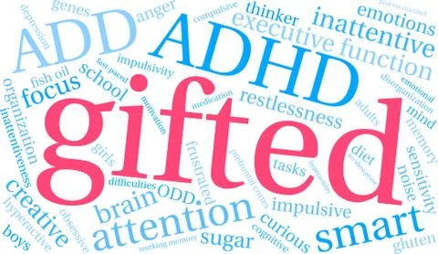 Gifted Word Cloud Illustrazione stock