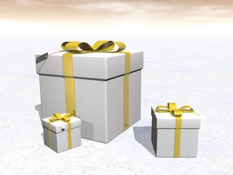 Gifts - 3D render Stock Illustration
