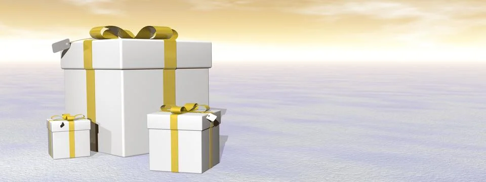 Gifts - 3D render Stock Illustration