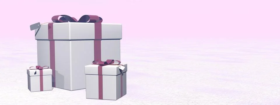 Gifts - 3D render Stock Illustration