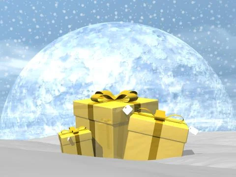 Gifts - 3D render Stock Illustration