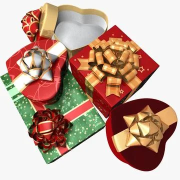 Gifts Boxes 3D Model