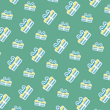 Gifts boxes presents pattern background 스톡 일러스트