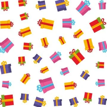 Gifts boxes presents pattern Illustrazione stock