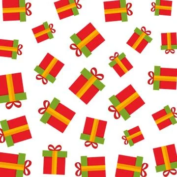 Gifts boxes presents pattern Stock Illustration