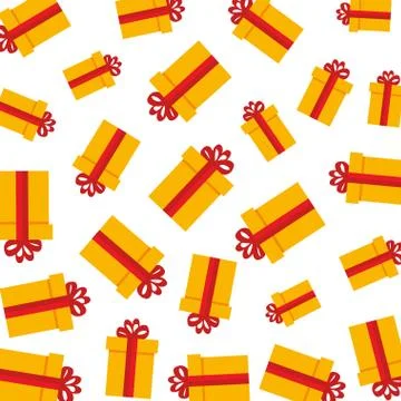 Gifts boxes presents pattern Illustrazione stock