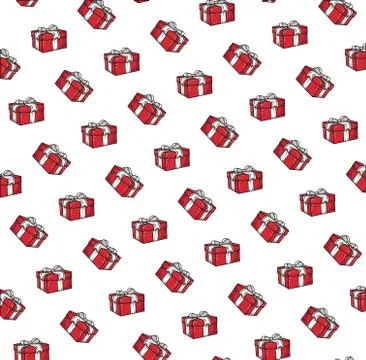 Gifts boxes presents pattern pop art style Illustrazione stock