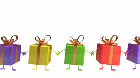 Gifts dancing Stock Footage 885485