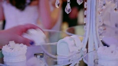 Gifts for guests at the wedding Stock Footage 61794899