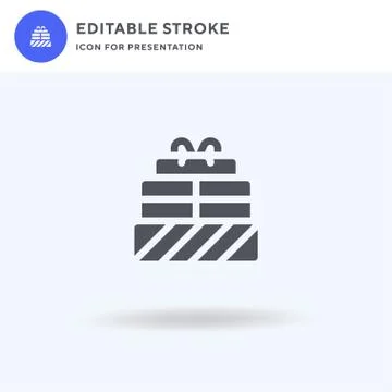 Gifts icon vector, filled flat sign, solid pictogram isolated on white, logo  Stock Illustration