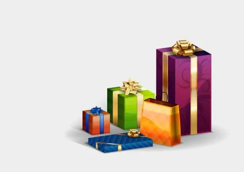 Gifts isolated Illustrazione stock