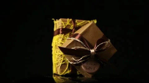 Gifts moving in circle Stock Footage 10572853