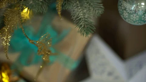 Gifts under the Christmas tree Video stock 102622129