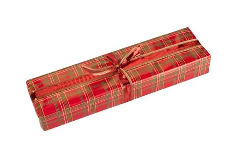 Giftwrapped present isolated Stock Photos