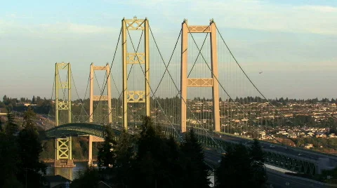 Gig Harbor Bridge Stock Footage 800434
