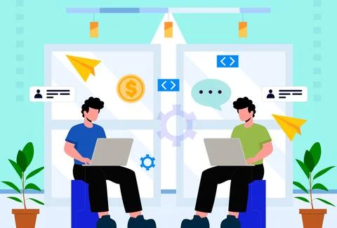Gig Work Concept Illustration Stock Illustration