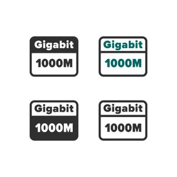  Gigabit ethernet icon Illustrazione stock