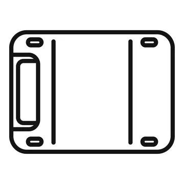 Gigabyte data icon outline vector. Big disk device Stock Illustration