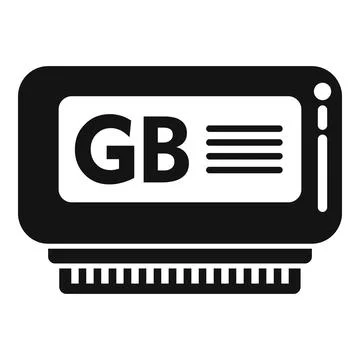 Gigabyte data memory icon simple vector. Machine device Stock Illustration