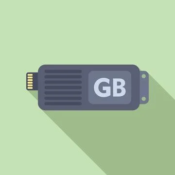 Gigabyte icon flat vector. Cyber disk Stock Illustration