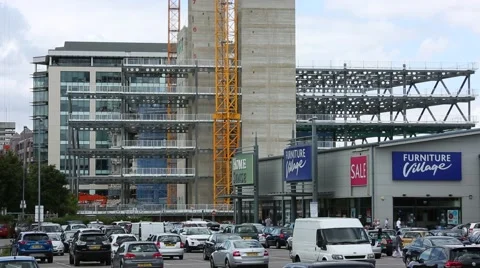 Gigantic building Site  Stock Footage 40610672