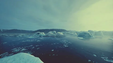 gigantic Ice block structures on the bla... | Stock Video | Pond5