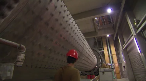 Gigantic stone mill Stock Footage 56822285