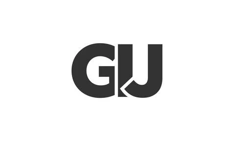 GIJ logo design template with strong and modern bold text. Initial based ve.. 库存插图
