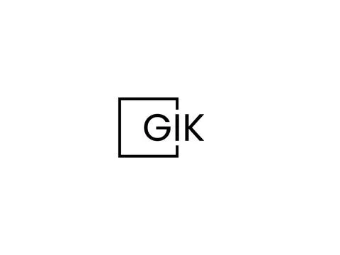 GIK letter initial logo design vector illustration Stock Illustration