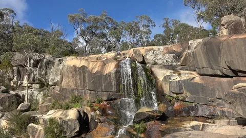 Gilbrator Falls Canberra Australia Stock Footage
