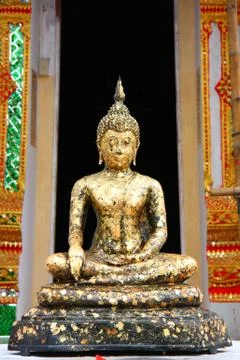 Gilded buddha in the temple chimplee Stock Photos