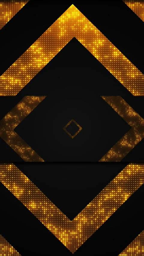 Gilded chevron pattern dark central space, shimmering dot matrix texture, sleek Stock Footage 340417098
