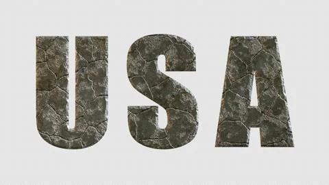 Gilded title USA erodes cracks and is covered with moss and rust. Stock-Footage 161915025