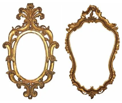 Gilded wooden frames Stock Photos