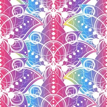 Gilding natural seamless pattern with lotus flowers Stock Illustration