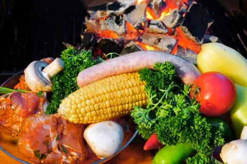Gill bbq mix. Stock Photos