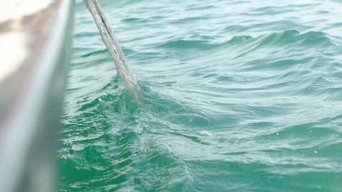 Gill net empty from water sea, Less Fish, Fishermen can catch less fish 스톡 동영상 128942256