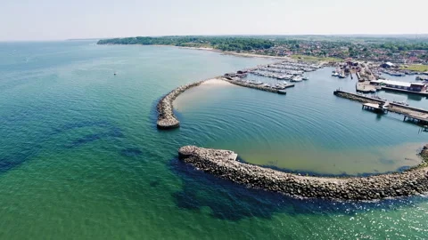 Gilleleje Harbour Video stock 263136772