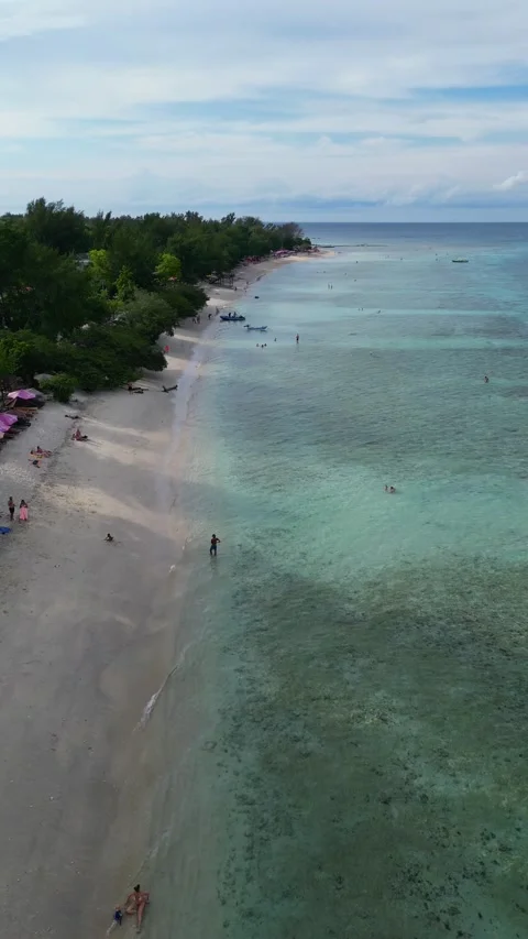Gilli Trawangan general beach Stock Footage 240093601