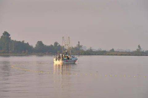 Gillnetter with Net Set Fotos Stock