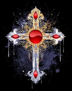Gilt Cross Stock Illustration