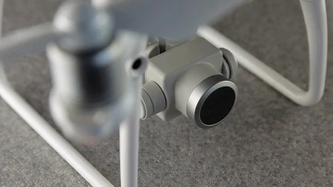 Gimbal calibrating. Preparing a drone before flight. Close up Video stock 128631878