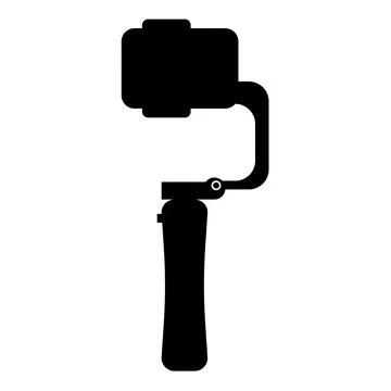 Gimbal mobile stabilizer for smartphone camera cell phone steady cam icon b.. Stock Illustration